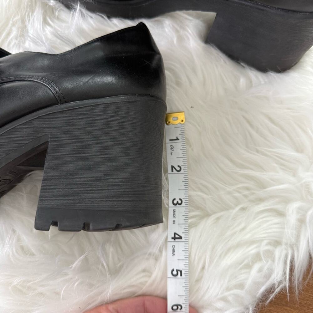 Lower East Side | Vintage Y2K Black Mega Platform Chunky Booties Mary Jane Shoes - Picture 9 of 11
